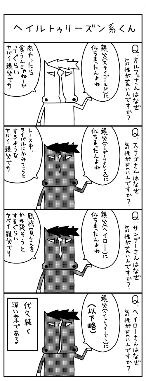 競馬4コマますざぶ2015年3月